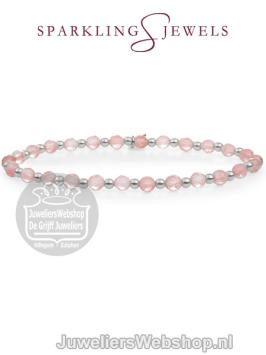sparkling jewels armband cherry quartz interstellar sb-gem25-3mm-mix