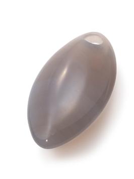 sparkling jewels leaf editions polished grey agate hanger pengem31-m