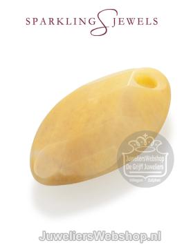 sparkling jewels leaf editions facet yellow jade hanger pengem30-fct-s