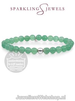 sparkling jewels armband green anventurine saturn large 6mm sb-gem29-add-6mm