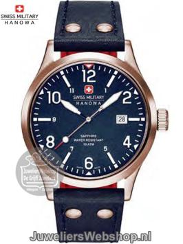 swiss military heren horloge undercover 06-4280.09.003CH blauw