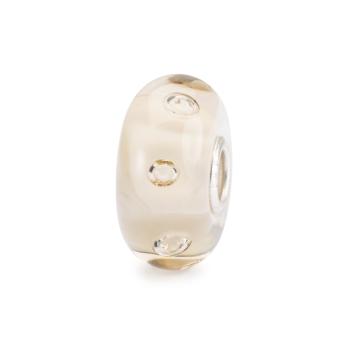 Trollbeads Vreugdebubbel Ivoor glas kraal TGLBE-10473