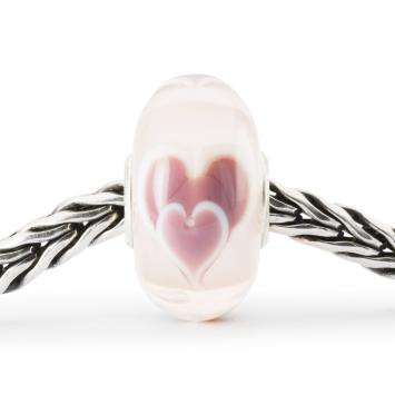 Trollbeads Valentijnsharten glas kraal TGLBE-20315