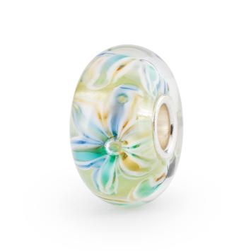 Trollbeads Sprookjesbloem glas kraal TGLBE-20365