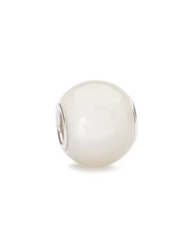 Trollbeads ronde witte maansteen kraal TSTBE-00017