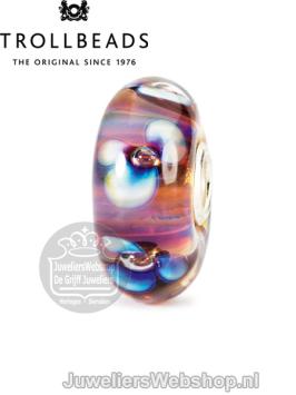 Trollbeads Noorderlichtbloem glas kraal TGLBE-10173