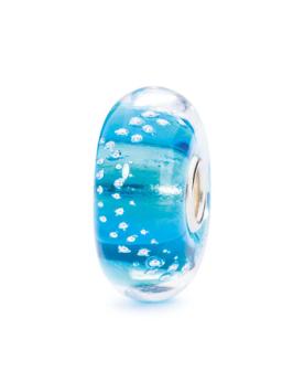 Trollbeads Turqouise Zilverspoor glas kraal TGLBE-10198