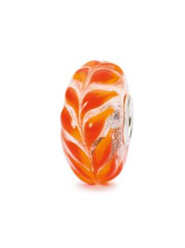 Trollbeads Gouden bladeren glas kraal TGLBE-10450