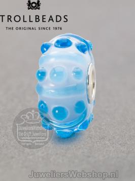 Trollbeads Blauwe Bries glas kraal TGLBE-20119
