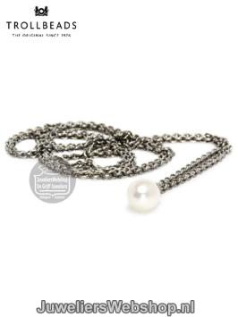 Trolbeads zilveren ketting met parel TAGFA-00022