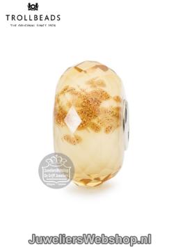 Trolbeads gele flonkering glas kraal TGLBE-30039