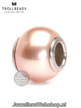 Trollbeads roze parel kraal TAGBE-00087