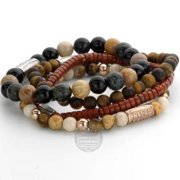 Rebel & Rose armband Matt Tiger Lily RR-60083-S-M 17,5cm