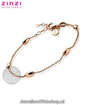 Zinzi armband met ovaaltje Rosegoud