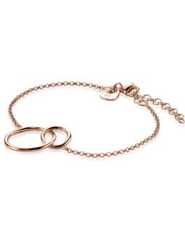 zinzi zia1278r rosekleurige armband met open rondjes