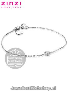 zinzi zia1393 zilveren armband met zirkonia