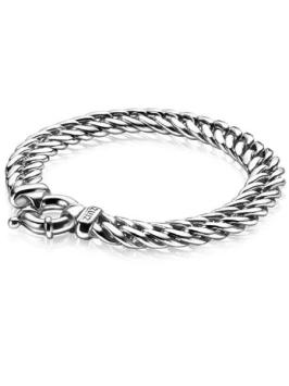 zinzi zia1506 armband gourmet zilver 10mm
