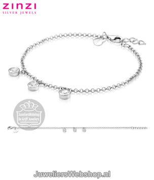 Zinzi ZIA1566 Zilveren Armband met Zirconia
