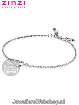 zinzi zia1420 armband zilver met hartje