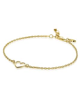 Zinzi goudkleurige armband met hartje zia1420g
