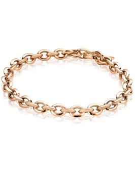zinzi zia1614r armband ovale schakel rosegoud 18.5cm