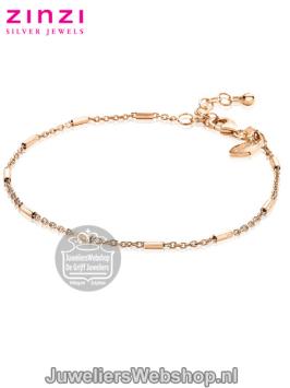 zinzi rosegoud vergulde armband met buisjes ZIA1648R