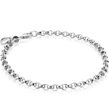 zinzi zia1702 armband ronde schakel zilver 18.5cm