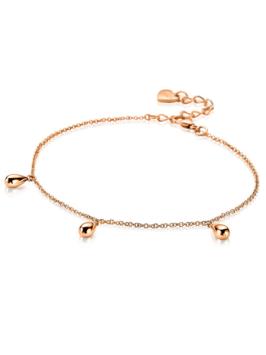 zinzi zia1710r jasseron armband rose met druppel hangers