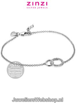 ZIA1782 Zinzi armband cirkels zilver met zirconia