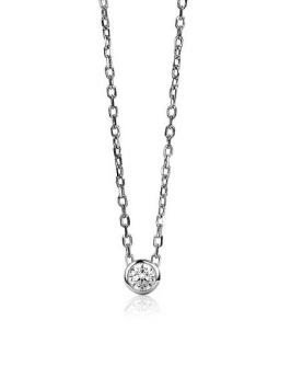 zinzi fantasie collier met zirkonia hanger zic1393