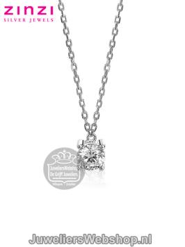 zinzi collier met zirconia hanger ZIC1750