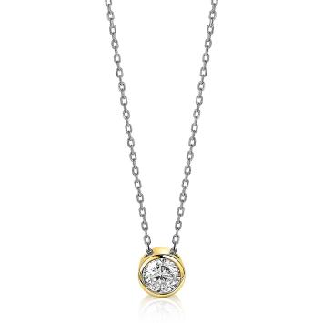 zinzi collier met zirconia hanger zic1775G