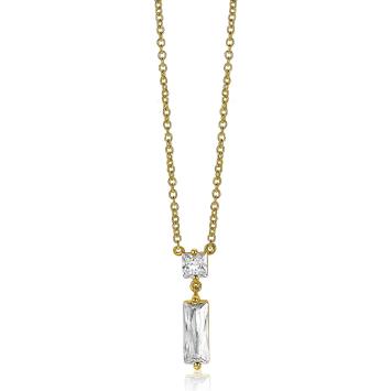 zinzi fantasie collier met zirkonia hanger ZIC2056Y