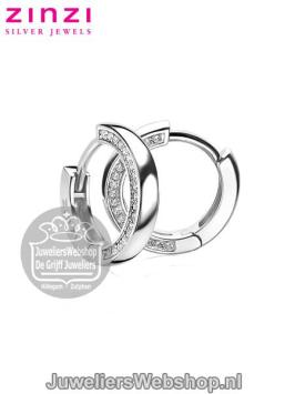 zinzi zilveren klapcreolen zio1513 met zirconia