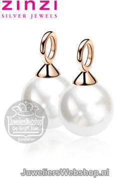 Zinzi Creoolhanger ZICH 266WR Parels Wit Rose