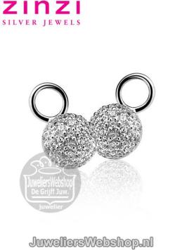 Zinzi Creoolhanger ZICH915 Zirkonia Wit