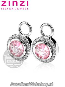Zinzi Creoolhanger ZICH1244R Zirkonia Roze
