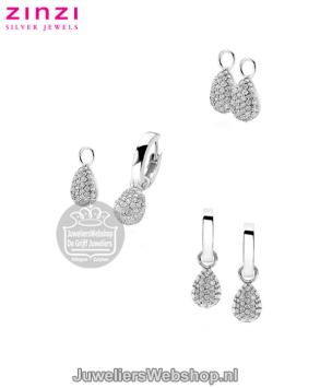 Zinzi ZICH1591 Creoolhangers Druppel Zirconia