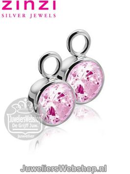 Zinzi Creoolhanger ZICH 186R Zirkonia Roze