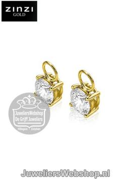 zinzi gouden zirconia creoolhangers zgch143
