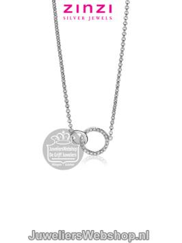 zinzi zic1782 zilveren ketting met cirkels