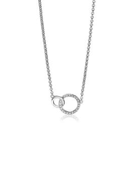 zinzi collier zic1782 zilveren ketting met zirconia cirkels