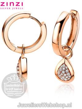 Zinzi ZICH1768R Creoolhangers Druppel Zirconia