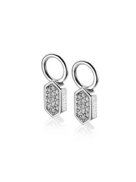Zinzi Oorbedels zilver zirconia