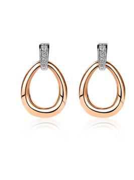 Zinzi Oorbellen rose zirconia