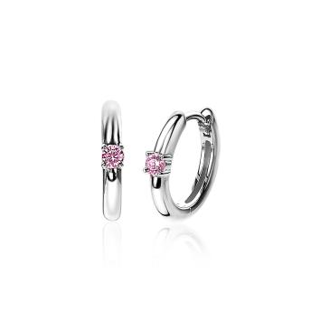 zinzi zilveren klapcreolen met zirconia ZIO2224R