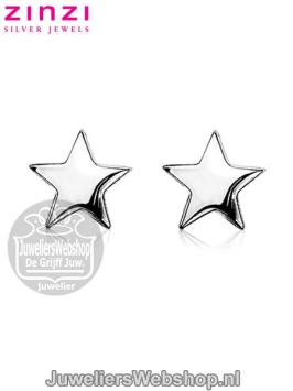zinzi zio1377 ster oorknop zilver