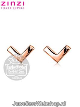 zinzi oorknoppen zio1380r v-vorm glad rose