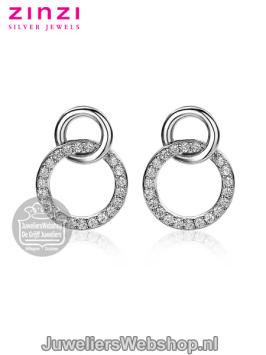 zinzi oorknoppen zio1782 zilver rond met zirconia